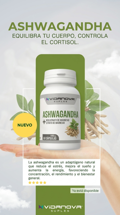 Ashwagandha + Magnesio 1000mg 60 CAPS