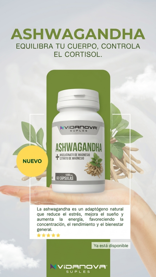 Ashwagandha + Magnesio 1000mg 60 CAPS